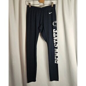 Nike Penn State Nittany Lions Women Navy Blue Dotted‎ Athletic Leggings PSU